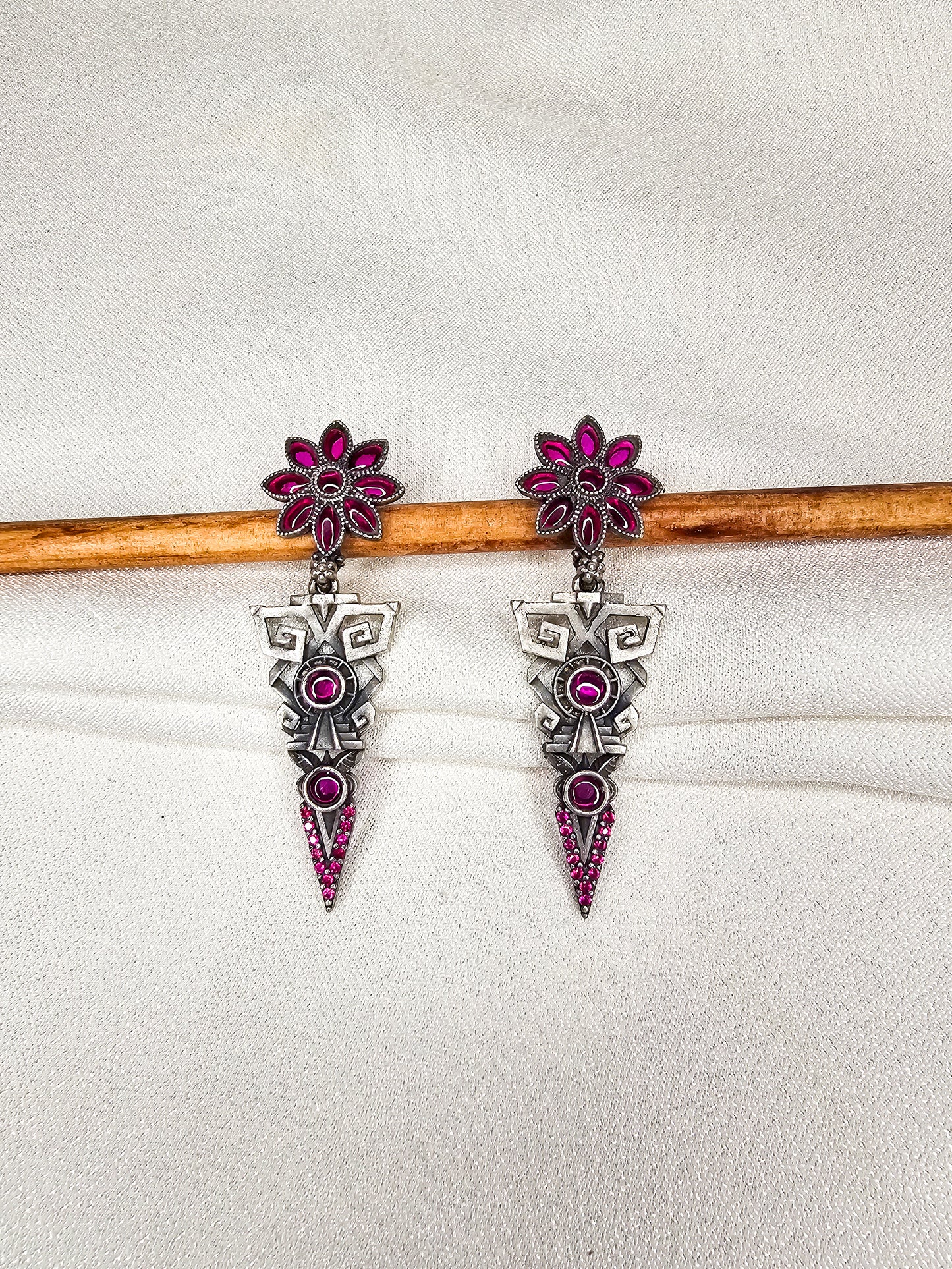OXIDIZED SILVER DANGLERS