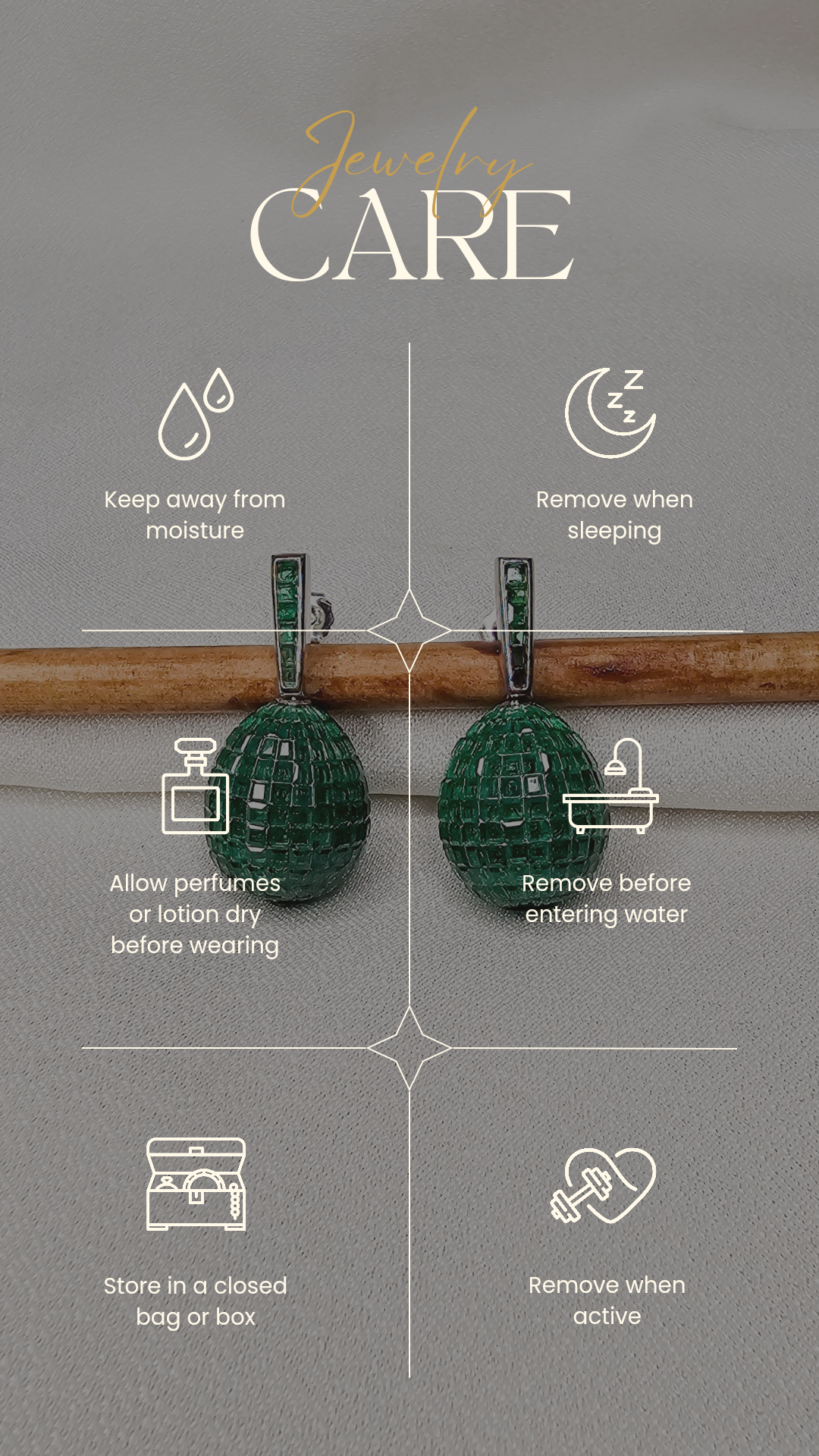 EMERALD DROP EARRINGS