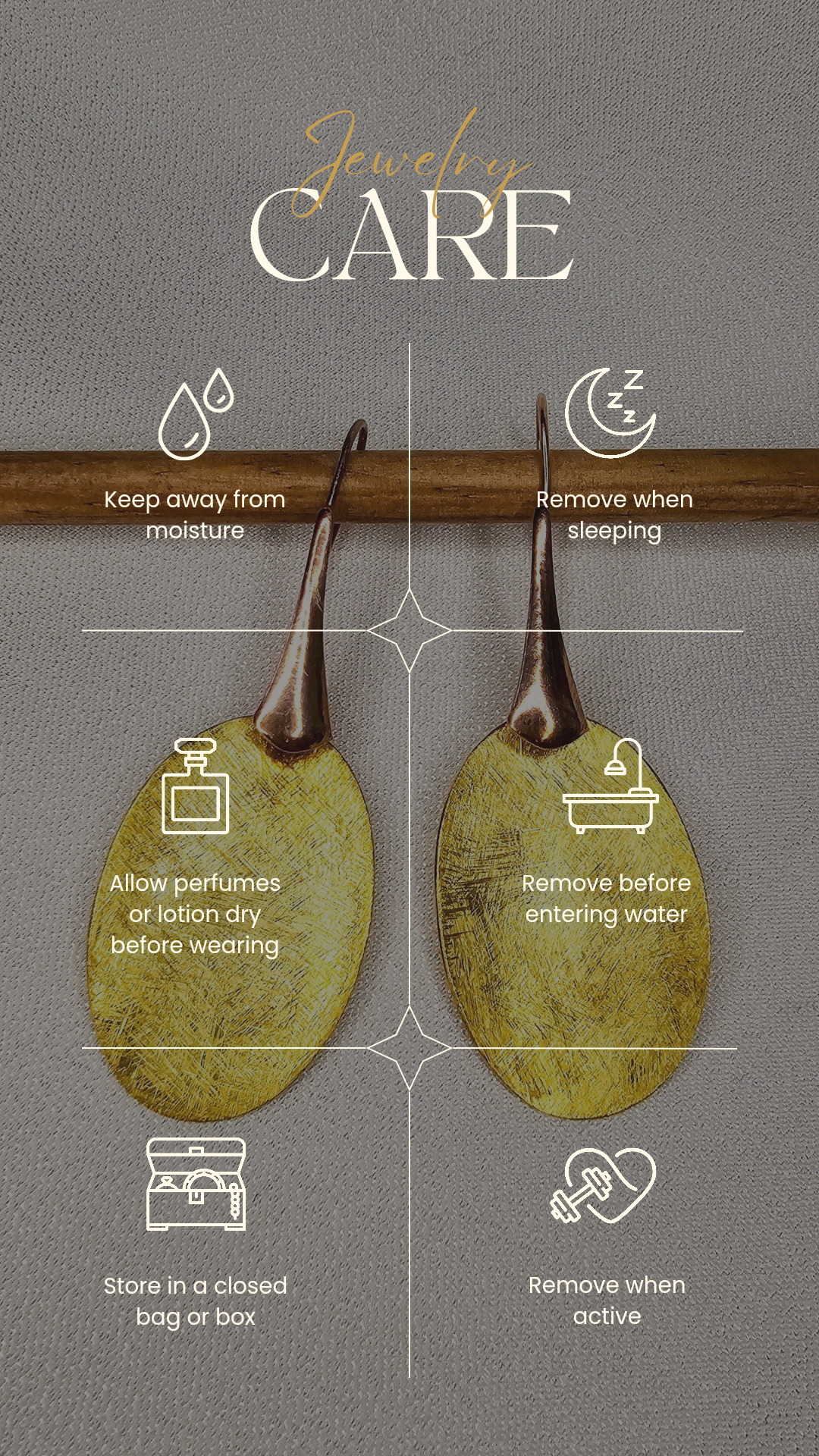 Gold POLISED DANGLERS