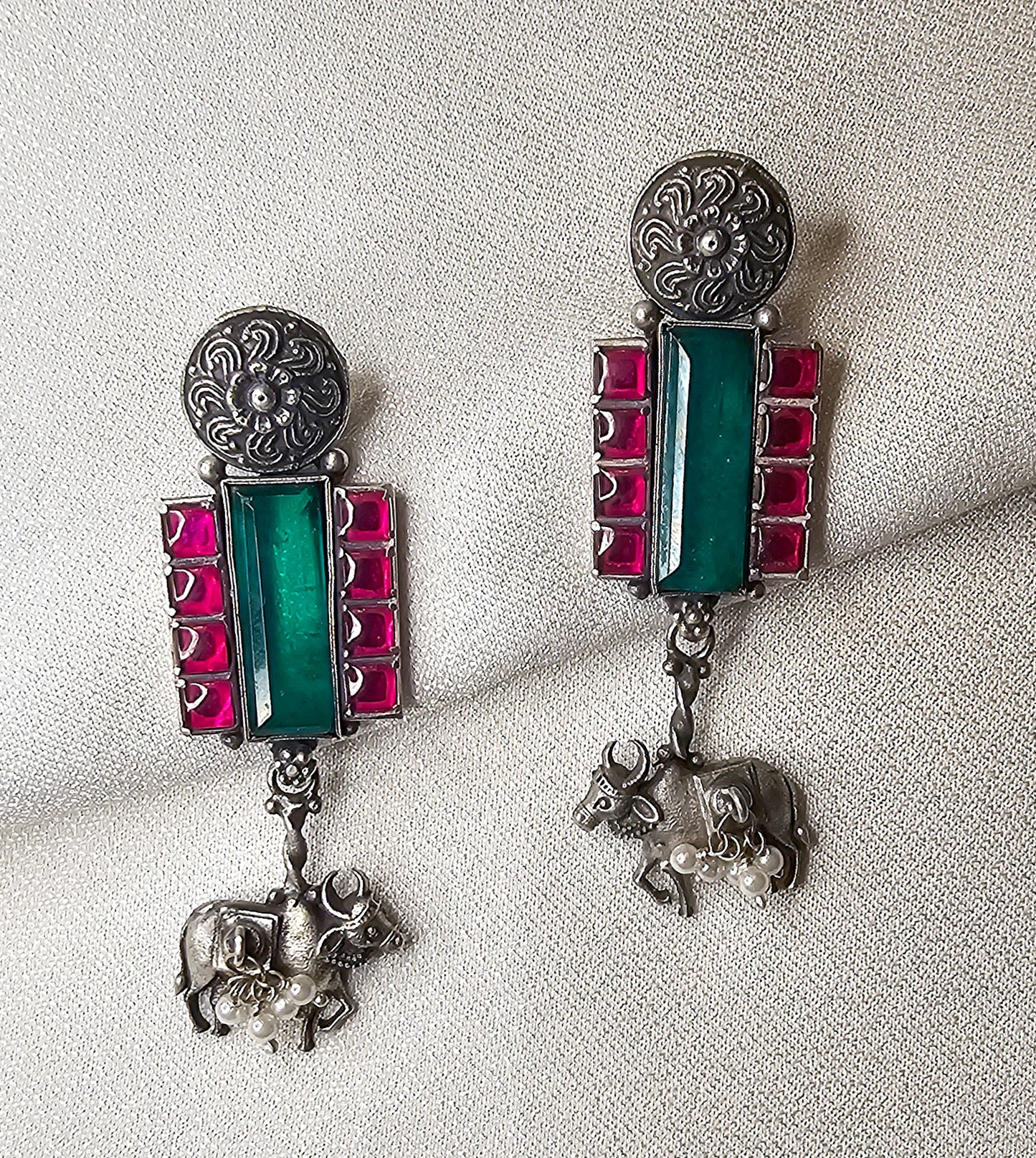 OXIDIZED SILVER EARRINGS