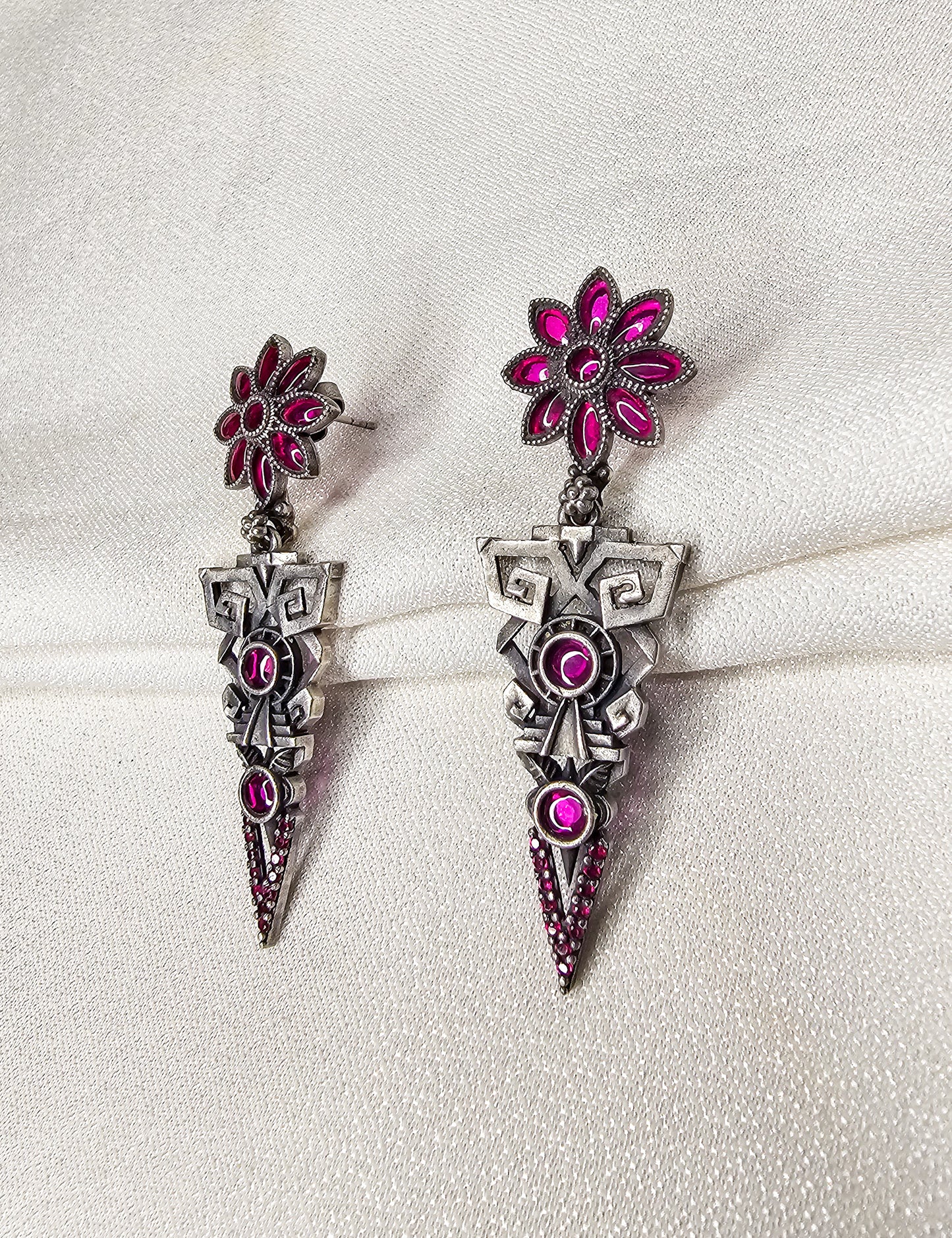 OXIDIZED SILVER DANGLERS