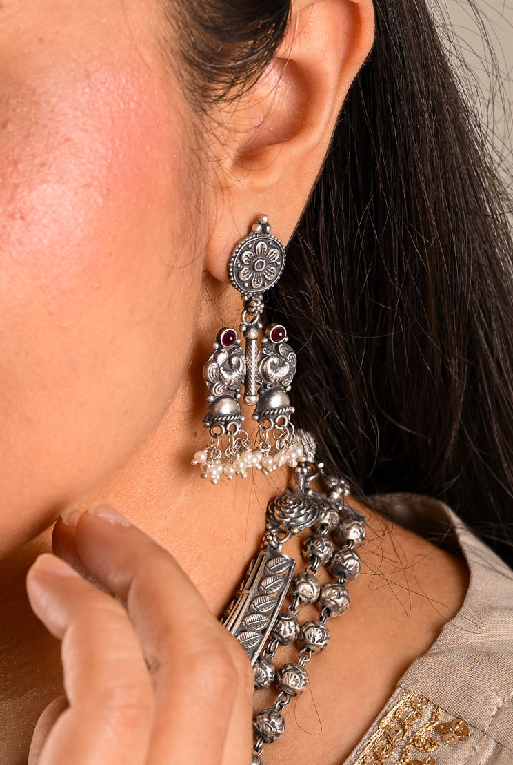 STONE NECKLACE & EARRINGS