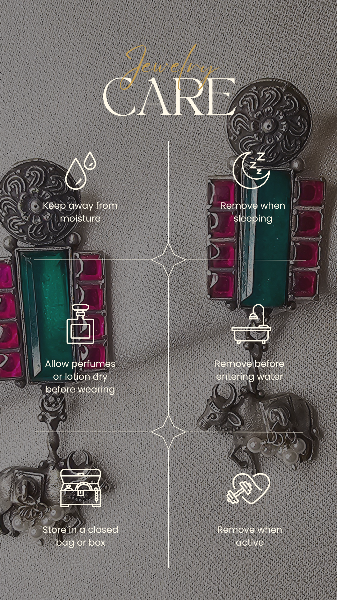 OXIDIZED SILVER EARRINGS